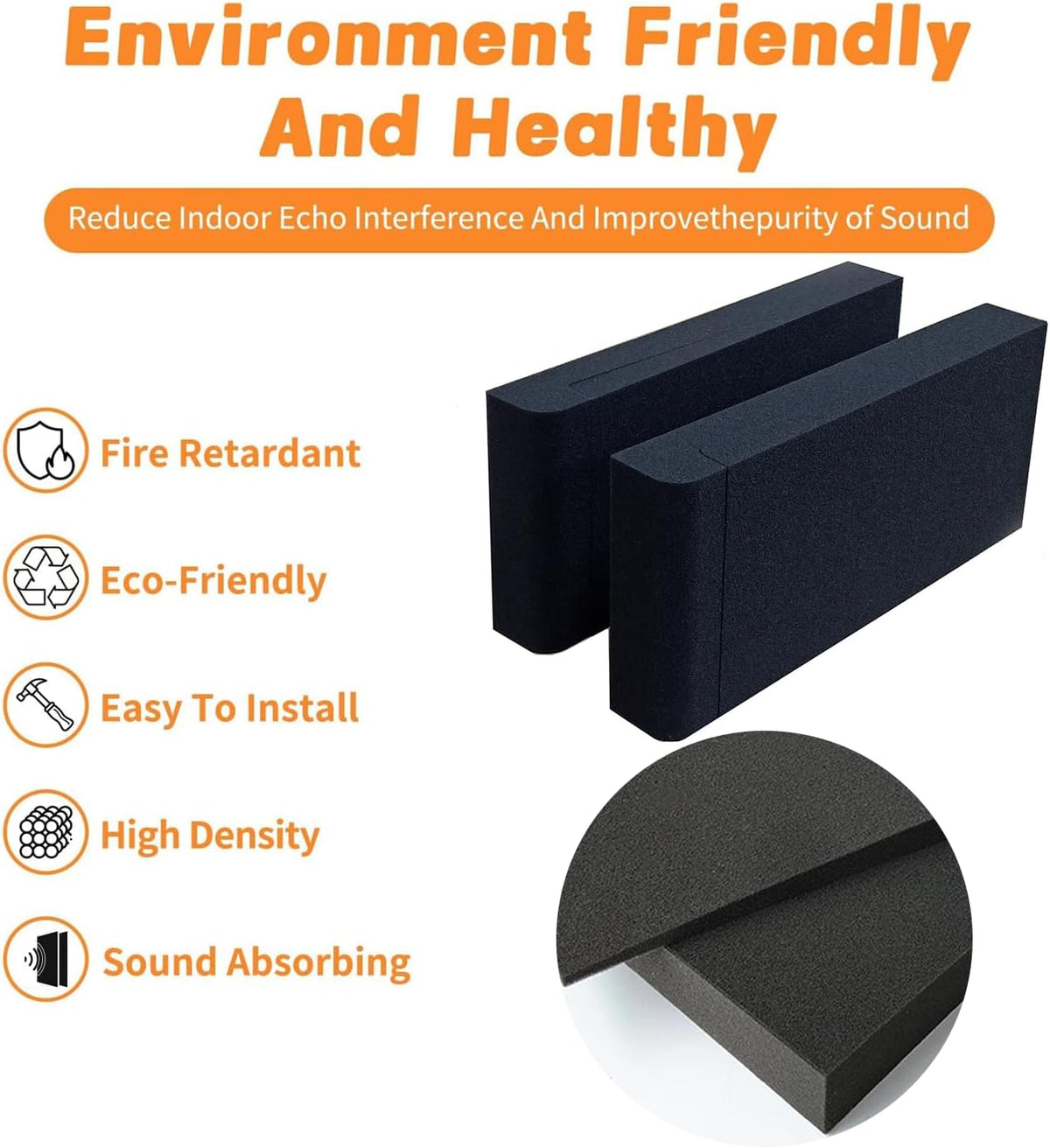 2 Pack Studio Monitor Isolation Pads for Speakers 3-5 Inches Sound Insulation Studio Foam Prevents Vibrations Acoustic Speaker Isolation Pad High Density Fits Most Stands