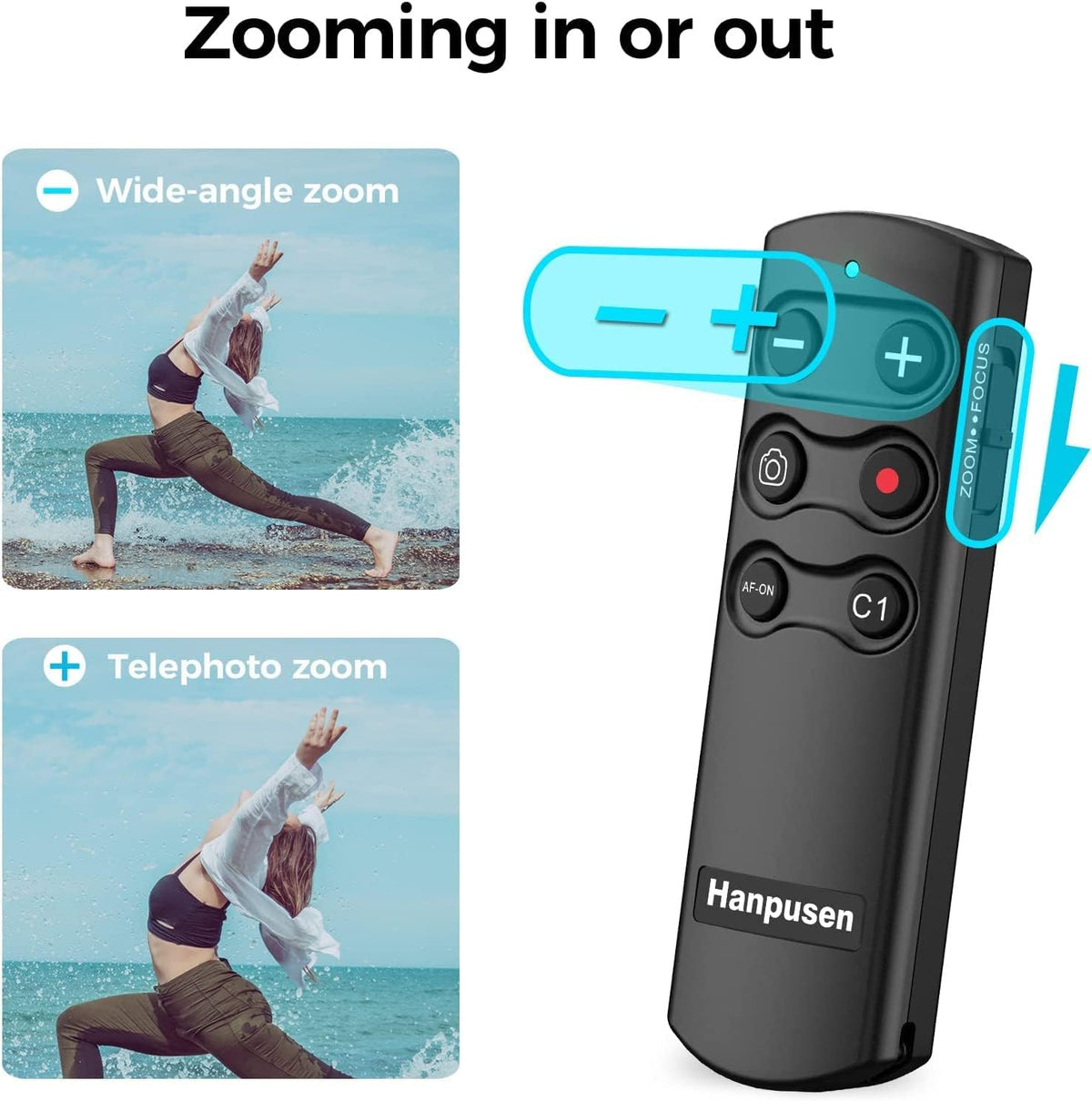 Wireless Shutter Release Camera Remote Control for Sony A7C,A7III,ZV-1,ZV-E10,ZV-1F,A6100,A6400,A6700,A7IV,RX100 VII,A9,A9 II,DSC-RX0 II,DSC-RX100 VII; Replace RMT-P1BT