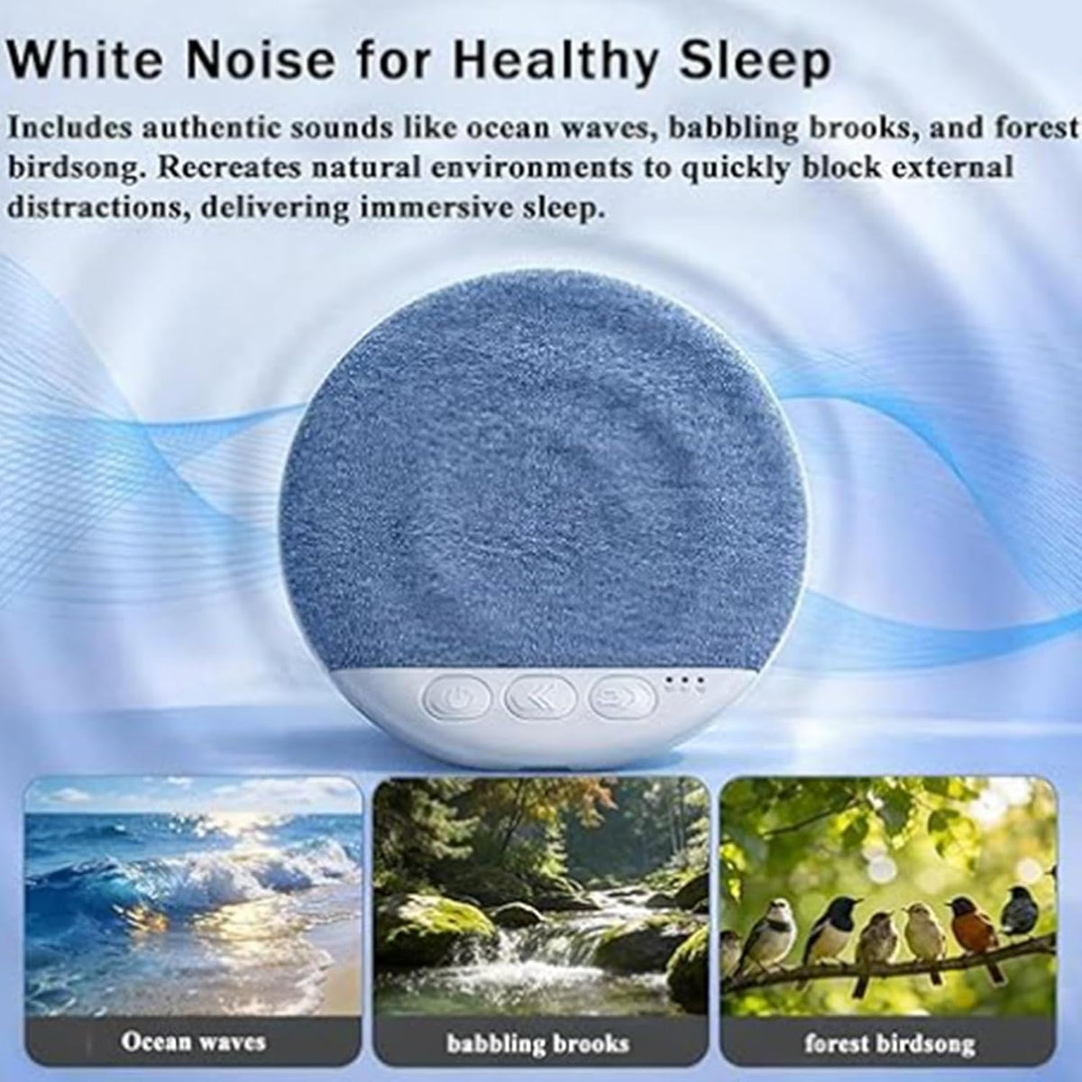 Generic Sleep Speaker,Auto Off Timers Stereo Hi-Fi Sound | Sleeping Music White Noise Speaker | for Bedroom Meditation