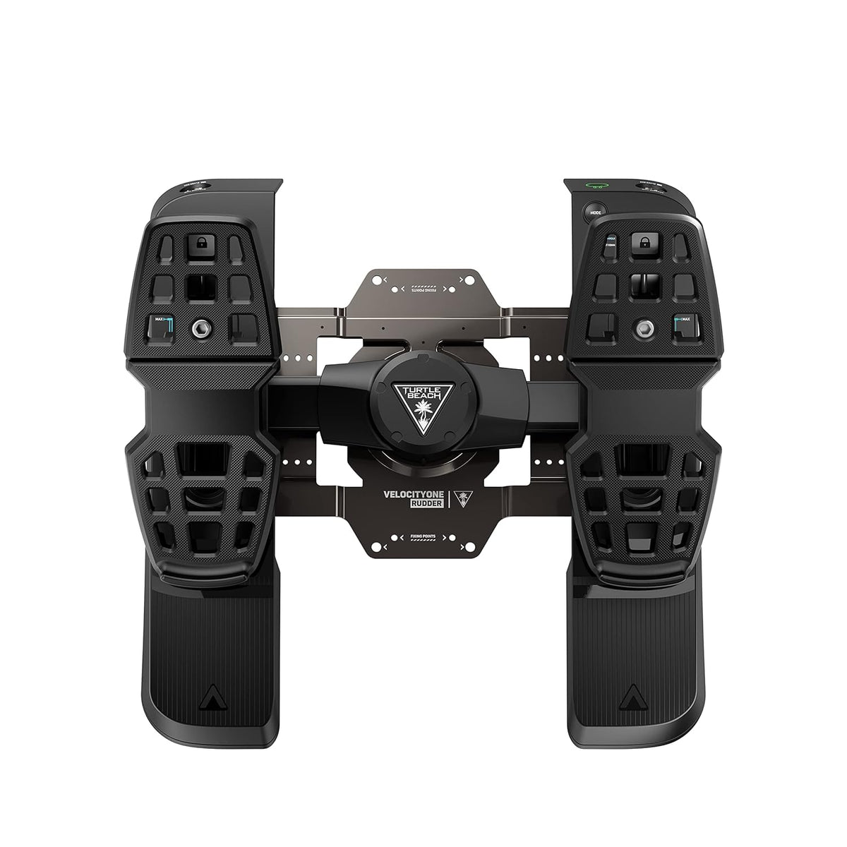 Turtle Beach VelocityOne Universal Rudder Pedals for Windows 10 & 11 PCs, Xbox Series X, Xbox Series S, and Xbox One Featuring Smooth Rudder Axis, Adjustable Brakes and Pedal Width – Black