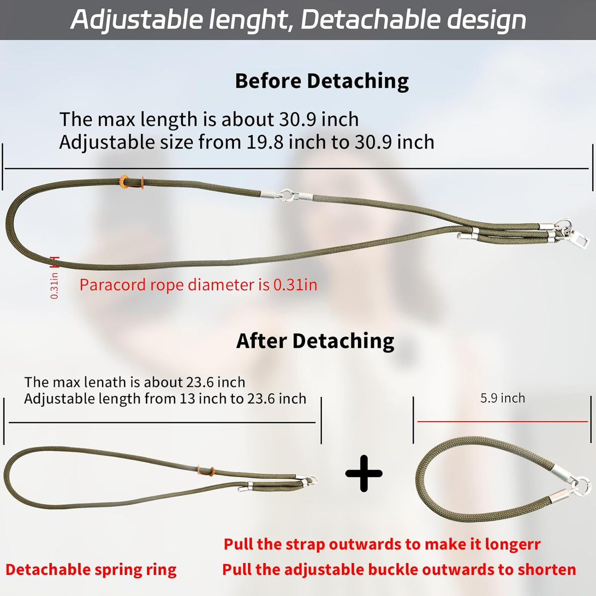 3-in-1 Adjustable Phone Lanyard Crossbody Cell Phone Neck Strap Universal Mobile Wrist Lanyard