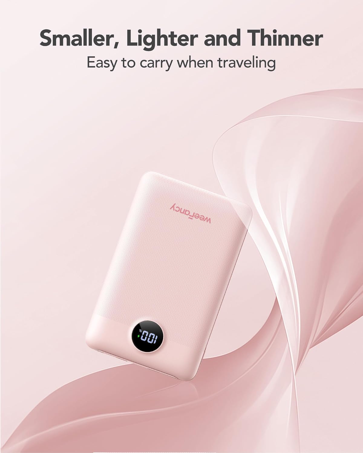 Mini Portable Charger with Built-in Cables 22.5W Fast Charging Power Bank USB-C Small Battery Pack 10000mAh Travel Essential Slim Battery for iPhone 16/15/14, Samsung 25/24, and More