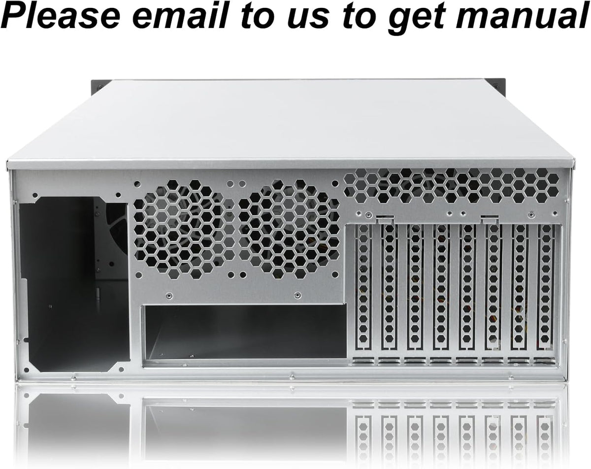 RackChoice 4U Rackmount Server Chassis 8-Bay 12Gbps Hot-Swappable SATA/SAS, EATX/ATX Compatible, Alloy Steel, Black, Ideal for Data Centers & SMBs