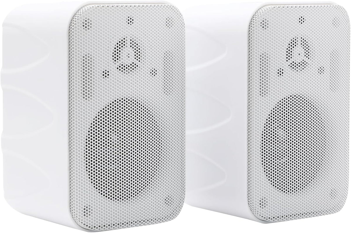 Diinpaul 3.5 inch Outdoor Speakers Wired, Waterproof Wall Mount Speakers, Ideal for Patio, Poolside, Garage, Pair