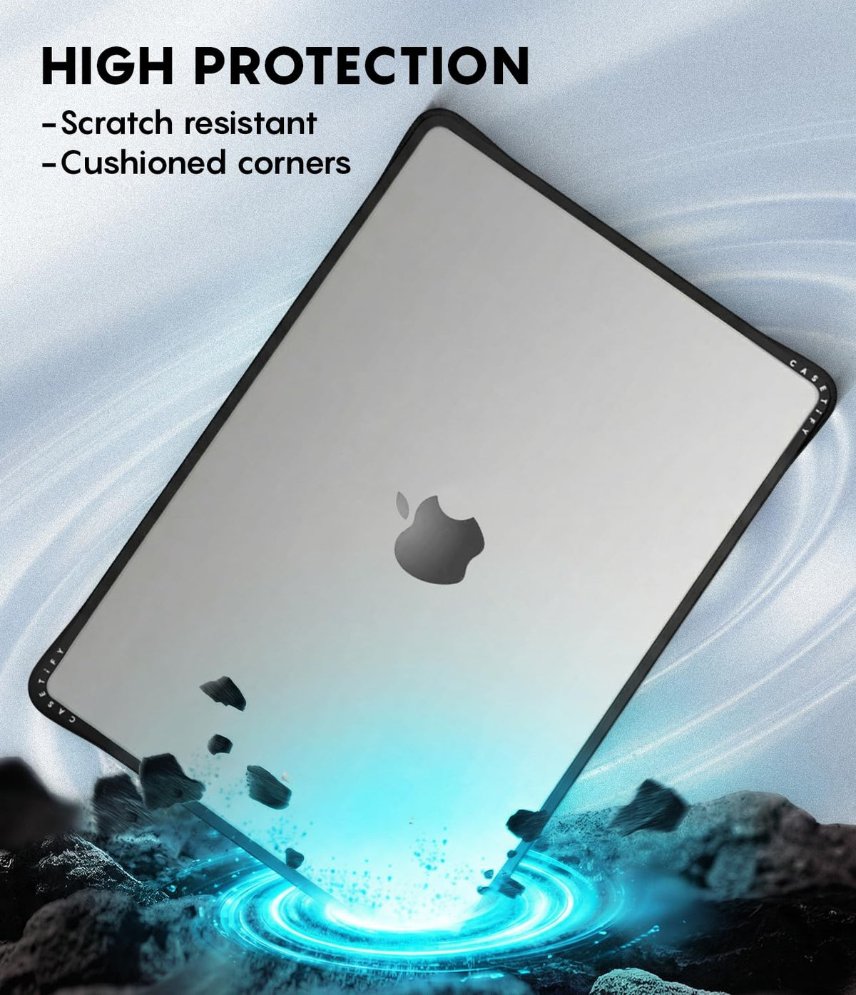 CASETiFY Impact MacBook Air 13" (M1/Intel) Case [Cushioned Impact Corners/Scratch-Resistant/Anti-Slip Grip] - Disco Magic - Clear Black
