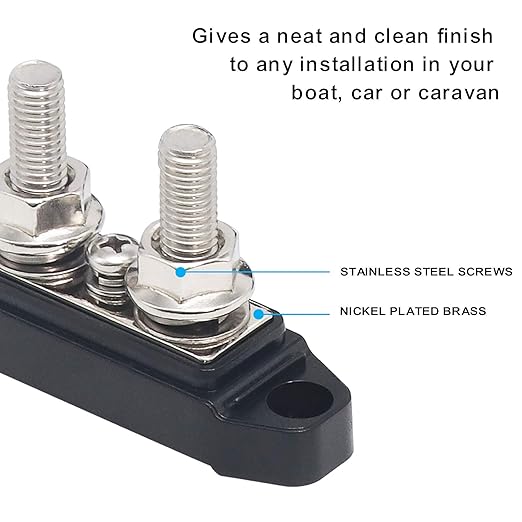 Recoil S2P-516 Busbar Dual Stud #8 Screw Terminal Power Distribution Block