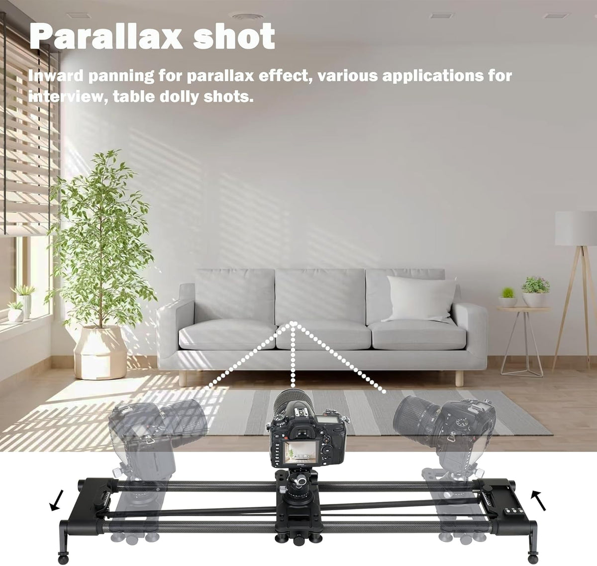 Konova New G1 Wireless Motorized Integrated Carbon Slider for Video, Time Lapse, Stop Motion, Parallax Panormaic Shooting (80cm (31.5"))