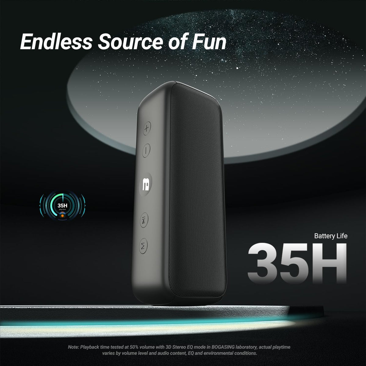 BOGASING G6 Bluetooth Speaker, Portable Wireless Speakers with 30W Loud Stereo Sound, 35H Playtime, IPX6 Waterproof, Bluetooth 5.3, EQ, TF-Card, AUX, USB Stick, Outdoor Speaker for Party (Black)