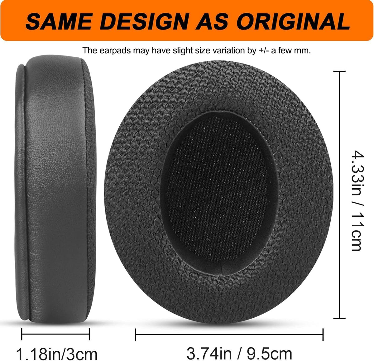 GVOEARS Replacement Earpads for Audio Technica ATH M50X/M40X/M30, HyperX Cloud/Alpha, Sony MDR-7506 Series, Steelseries Arctis earpads Replacement, Ear Cushions Also fit Turtle Beach Stealth & More