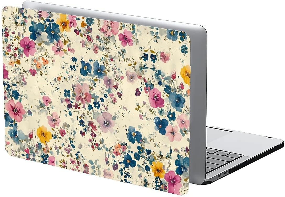 Compatible with MacBook Air 13.3 13.6 Inch Case 2022 2021 2020 2019 Plastic Hard Shell Case Cover,13.6 Air (A2681) M2 2022, Small Pastel Flowers