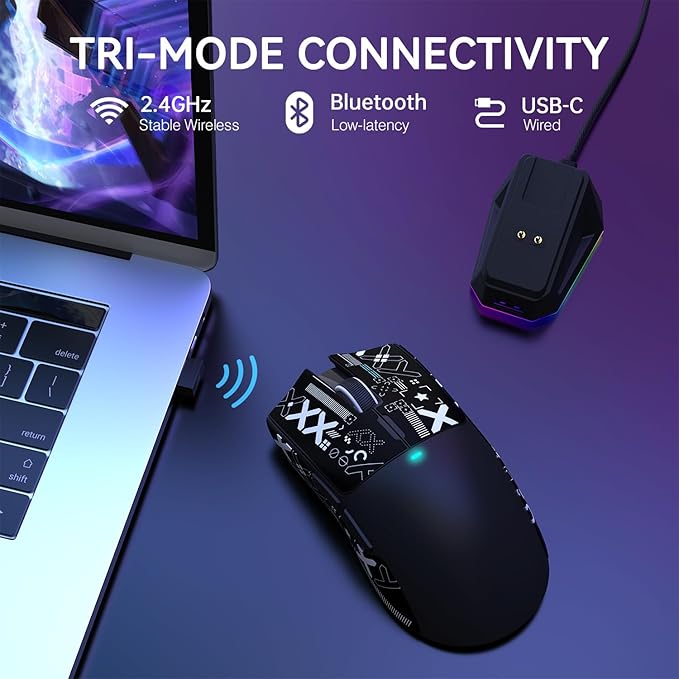 ATTACK SHARK X11 &amp X68 PRO HE Wireless Gaming ComboRapid Trigger Hall Effect Magnetic Switch 8K KeyboardUltra-Light 22K DPI PAW3311 Optical Sensor MouseRGB Backlit Tri-Mode with Coiled Cable-Gr