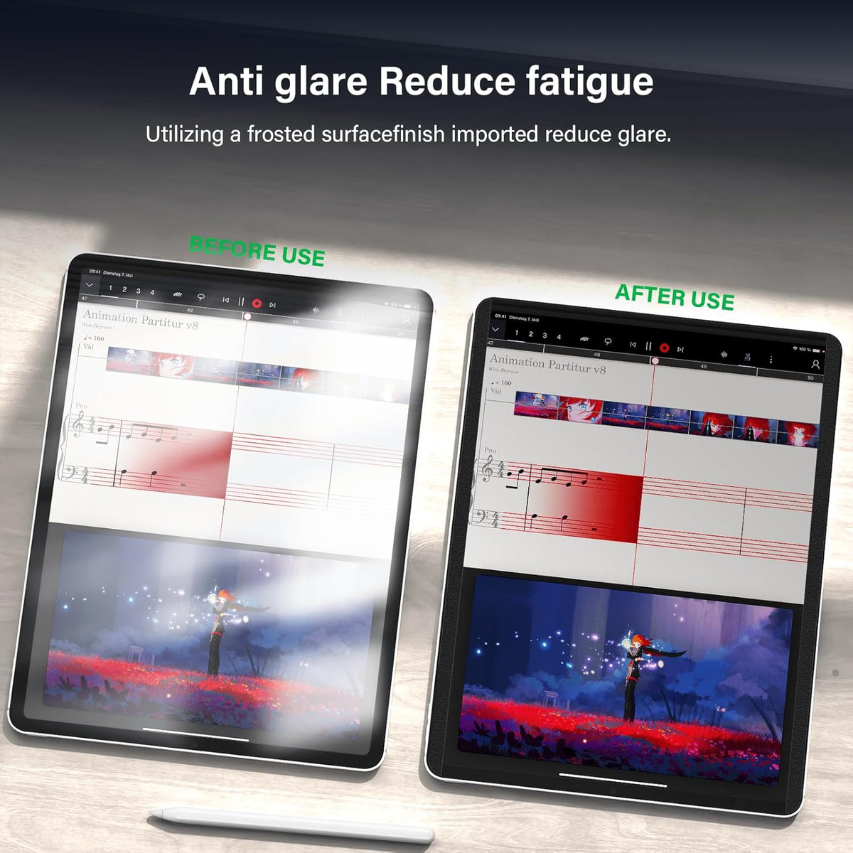 Magnetic Full Privacy Screen for iPad Air 11 inch M2/M3 (6/7th Gen，2024/2025) Case Friendly Blue light Blocker Anti-glare Eye Strain Filter, Removable 360°Anti Spy Film Support Apple Pencil