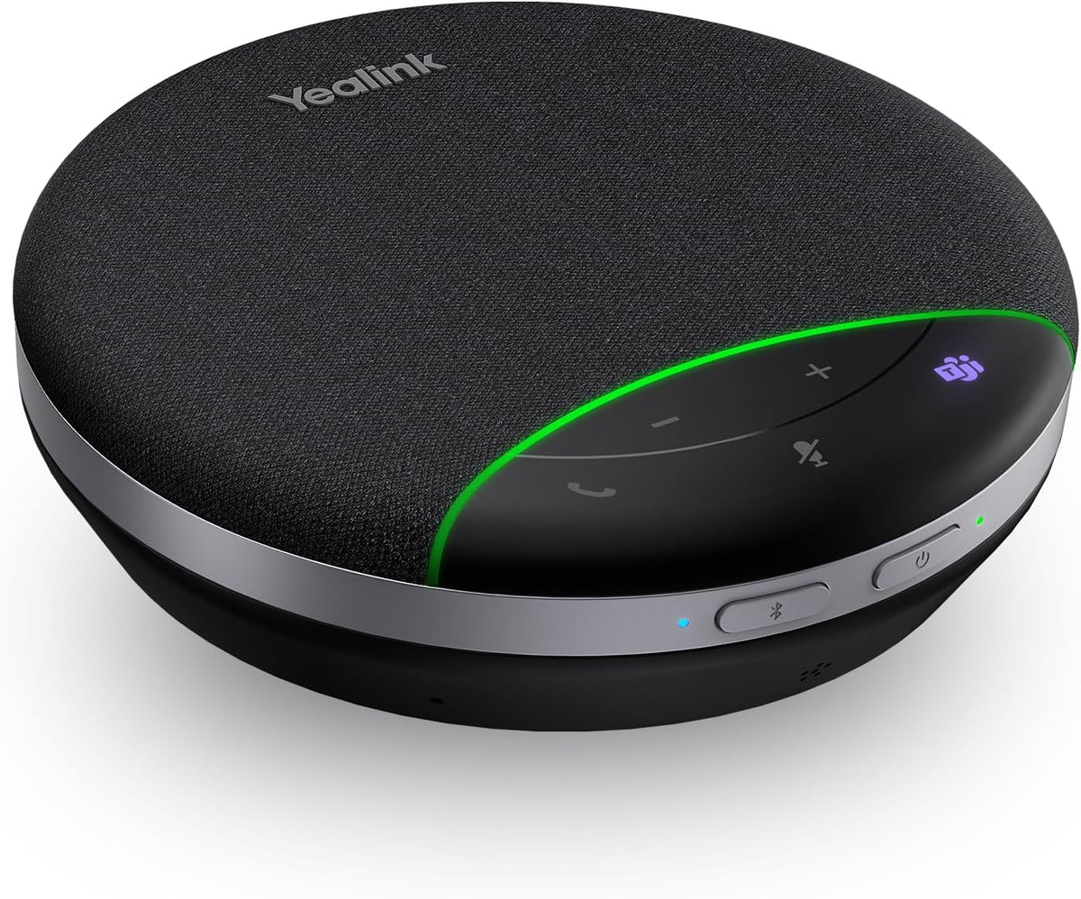 Yealink SP92 Bluetooth Speakerphone USB Conference Speakers and Microphone Teams Certified Full-Duplex Noise Reduction 360° Voice Pickup for Small Meeting Room