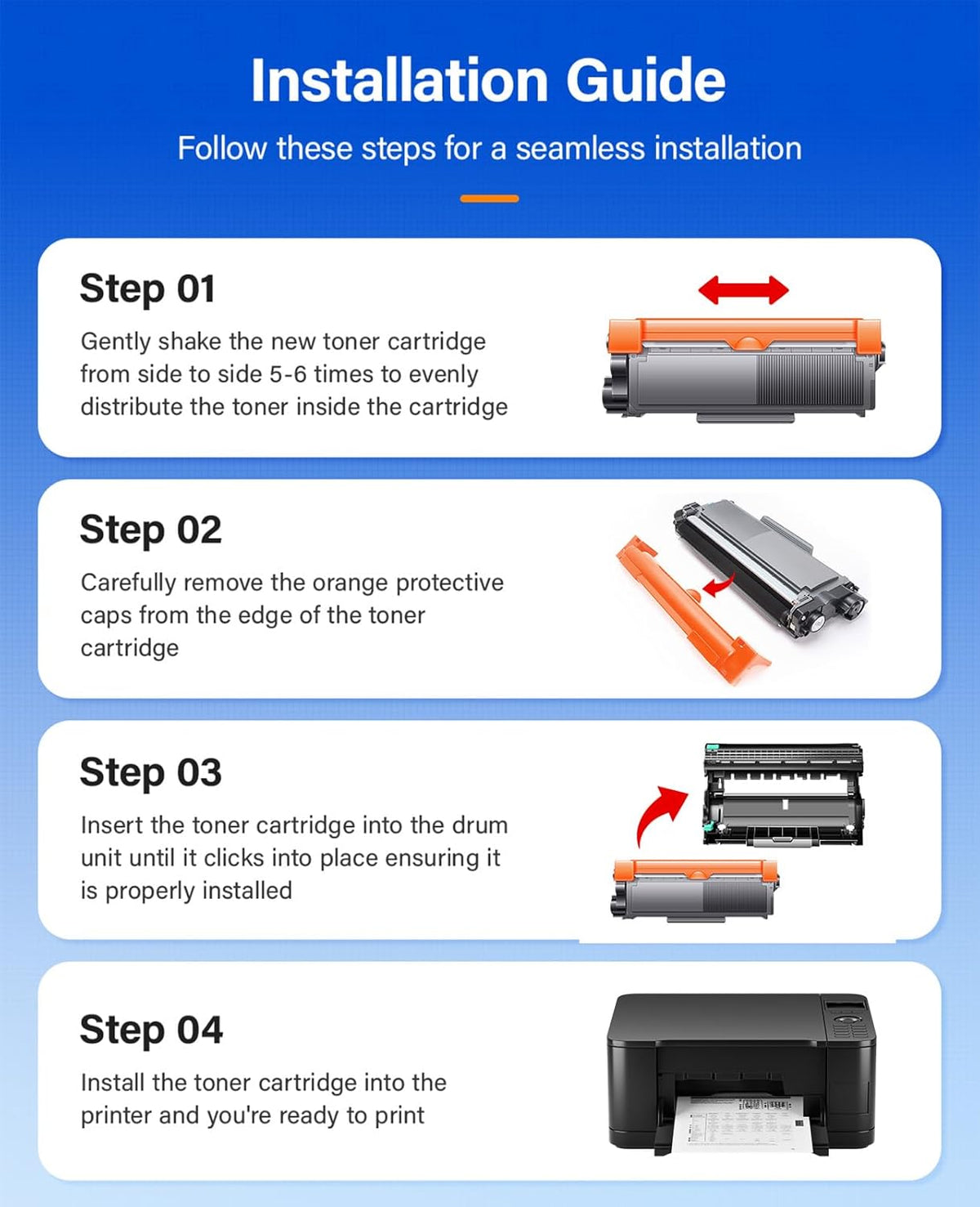 TN630 Black Toner Cartridge 2-Pack Replacement Compatible for Brother TN-630 630 Toner HL-L2380DW HL-L2320D HL-L2340DW DCP-L2540DW MFC-L2700DW MFC-L2720DW HL-L2300D HL-L2360DW MFC-L2740DW Printer Ink