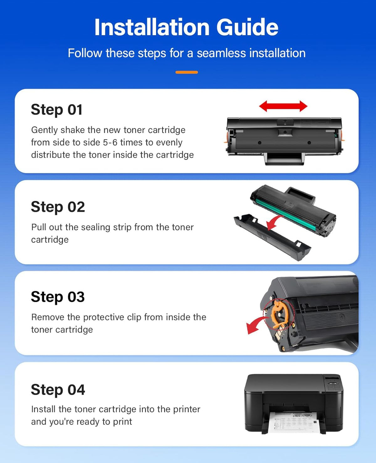 MLT-D104S Toner Cartridge Black 2-Pack High-Yield Replacement for Samsung MLT-D104S D104S 104S Compatible with Samsung ML-1660 ML-1665 ML-1675 ML-1860 ML-1865W SCX-3200 SCX-3205 SCX-3217 Laser Printer