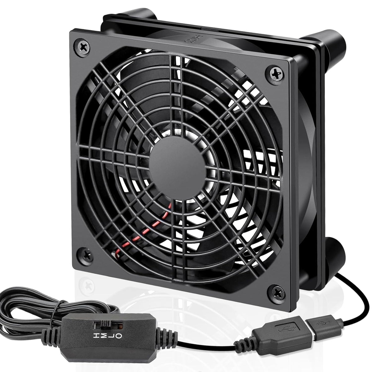 120mm 5V USB Quiet Computer Cooling Fan with Multi-Speed Controller for Router WiFi Modem Xbox TV Box DVR PlayStation