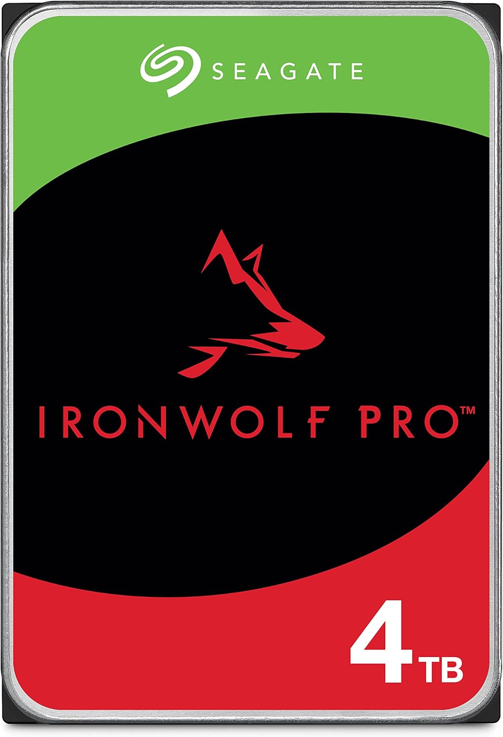 Seagate IronWolf Pro, 4 TB, Enterprise NAS Internal HDD –CMR 3.5 Inch, SATA 6 Gb/s, 7,200 RPM, 256 MB Cache for RAID Network Attached Storage (ST4000NT001)