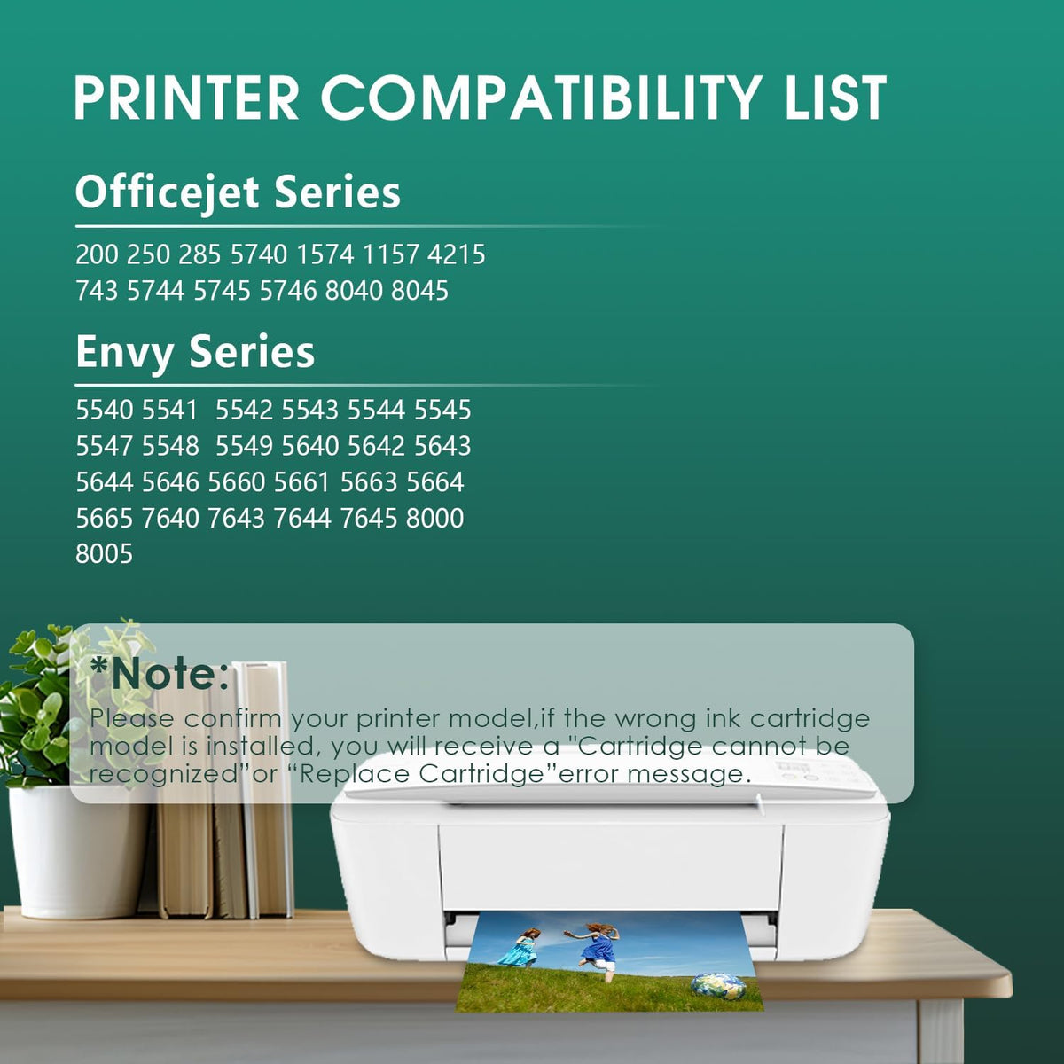 62XL 62 XL Ink Cartridges Black and Color for 62 Ink Cartridge Combo Pack Works with Envy 7640 5660 5540 7645 5661 for OfficeJet Mobile 250 200 258 for OfficeJet 5740 5745 8040 Printer(2-Pack)