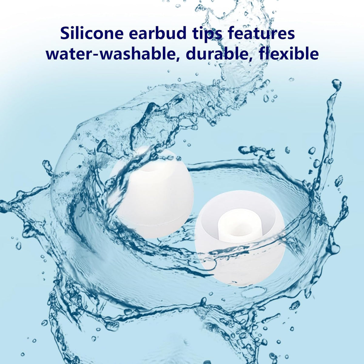 Earbud Replacement Tips Silicone Earbud Tips Ear Tips Fit for in-Ear Headphones (Inner Hole 3.8mm -5.1mm) Earbud Rubber Tips Earbud Covers 9 Pairs