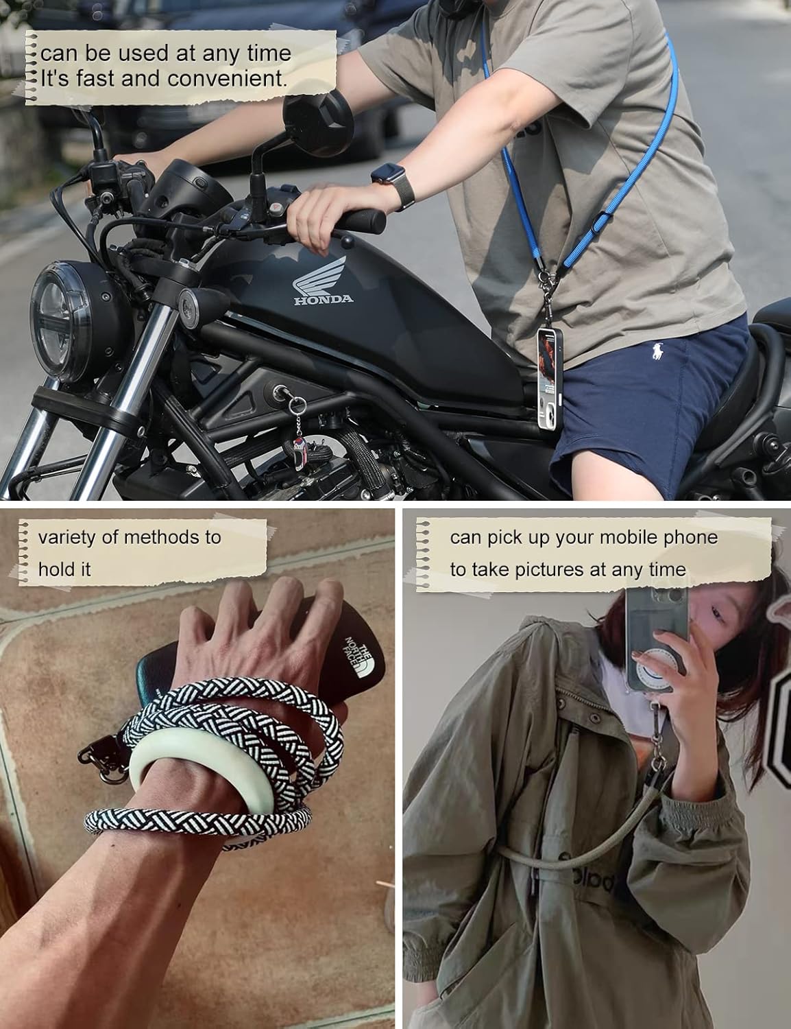 project-cb Cell Phone Lanyard ×1, Tether Tab ×2, Universal Adjustable Phone Strap, Crossbody, Neck Phone Lanyard, Rope Strap