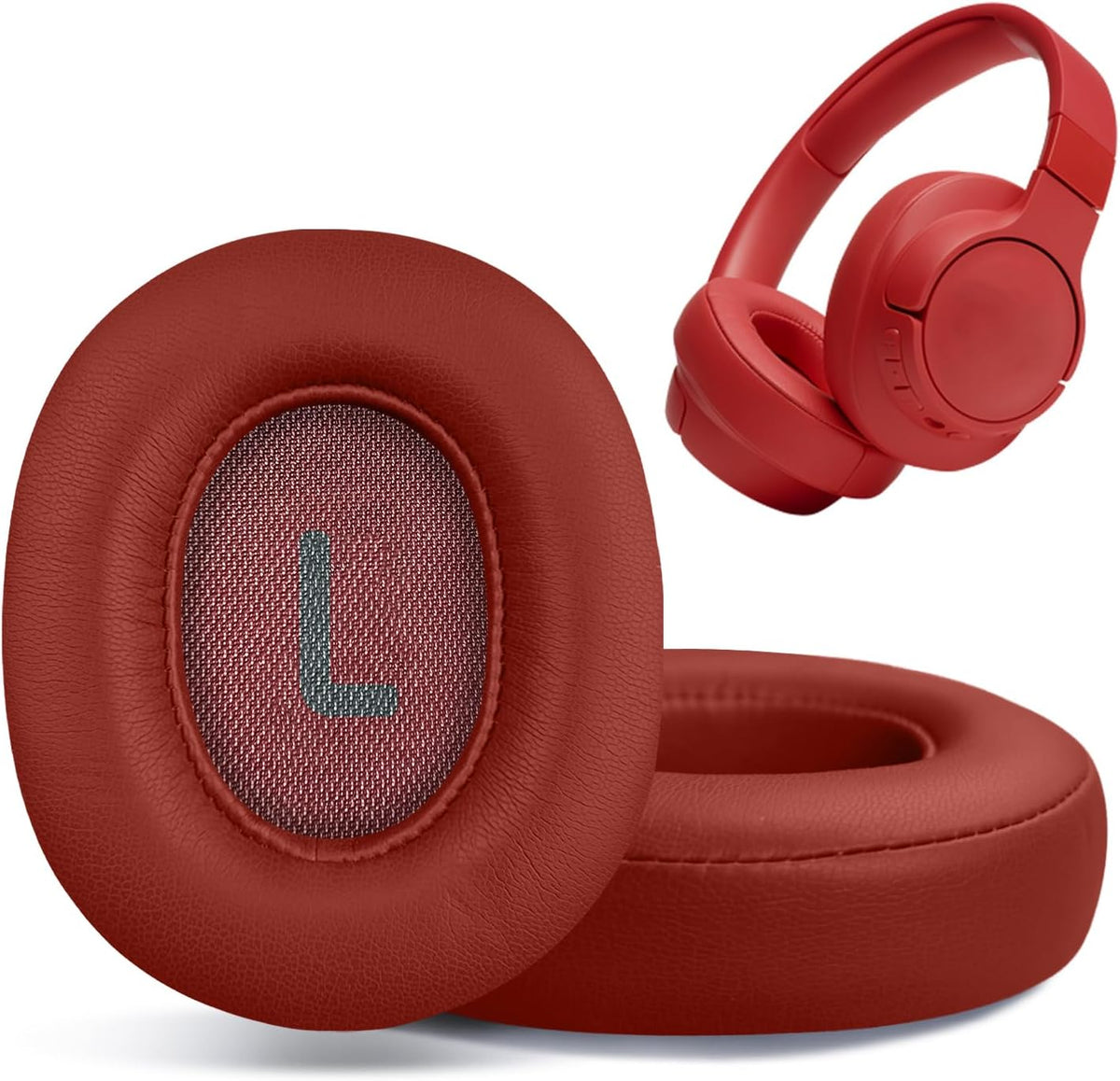 Replacement Ear Pads for JBL Tune 700(700BT)/710(710BT)/720(720BT)/750(750BT,750BTNC)/760(760NC)/770(770NC) Headphones, Headset Ear Cushions, Headset Earpads, Ear Cups Cover-Red