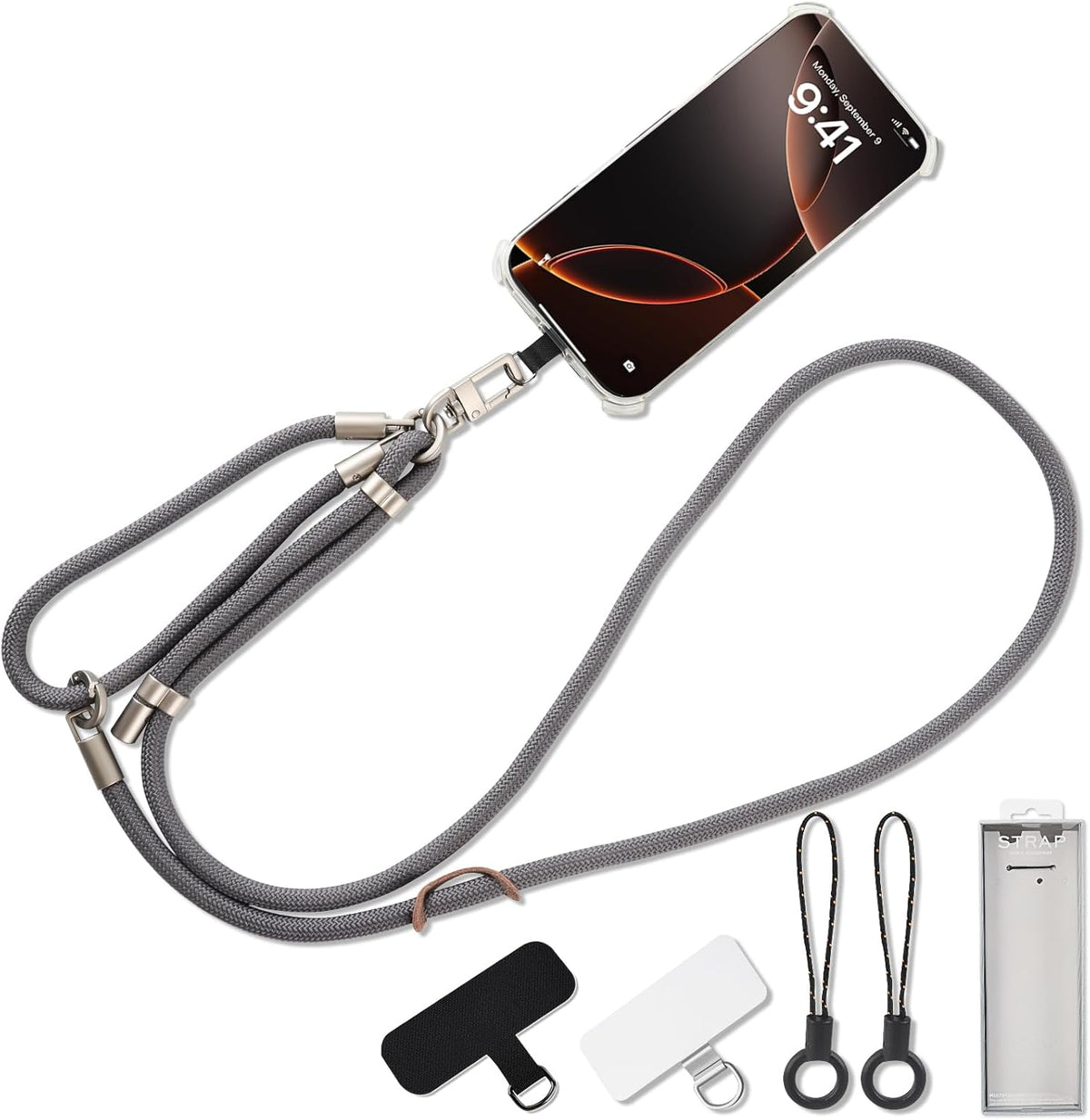 3-in-1 Adjustable Phone Lanyard Crossbody Cell Phone Neck Strap Universal Mobile Wrist Lanyard