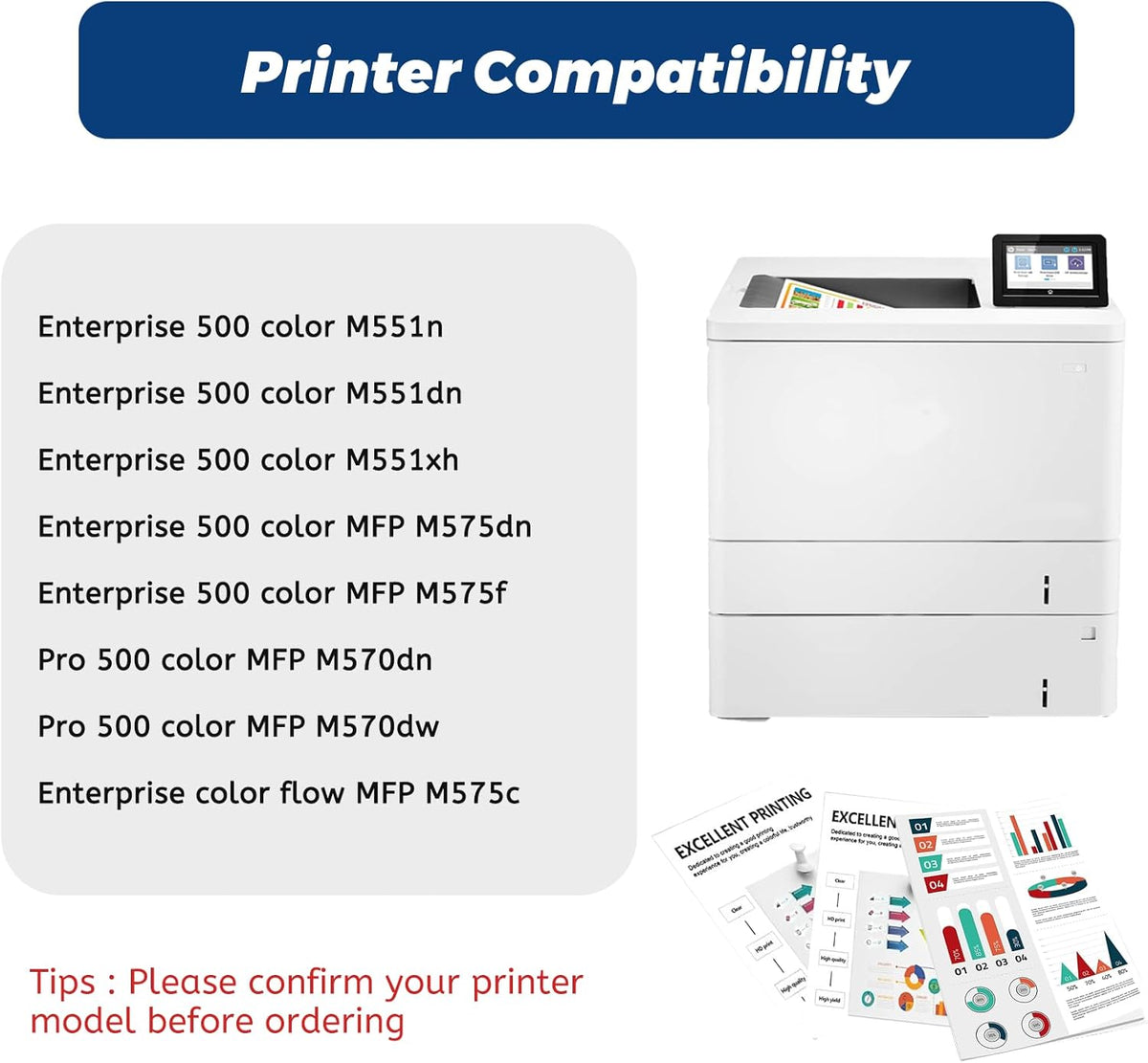 507A Yellow Toner Cartridge,Remanufactured Replacement Compatible for HP 507 507 A CE402A for Laserjet 500 Color m551 m551dn m551n m551xh m570dn m570dw m575c m575dn m575f (1-Pack)