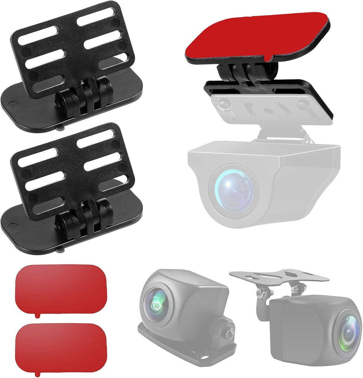 Giantree 2PCS Rear Camera Holder, Universal Dash Cam Rear View Camera Mount with A Screwdriver Tool, Adjustable Back