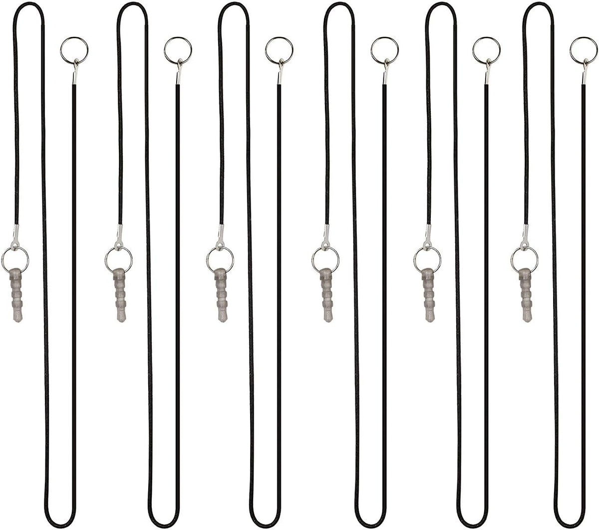 The Friendly Swede Micro-Knit Stylus Pen for Touchscreen — 6-Pack Hybrid Fiber Tip Universal Capacitive Stylus Pen for iPad; Lanyards & Cleaning Cloth - Silver/Aqua Blue/Green/Dark Blue/Yellow/Black
