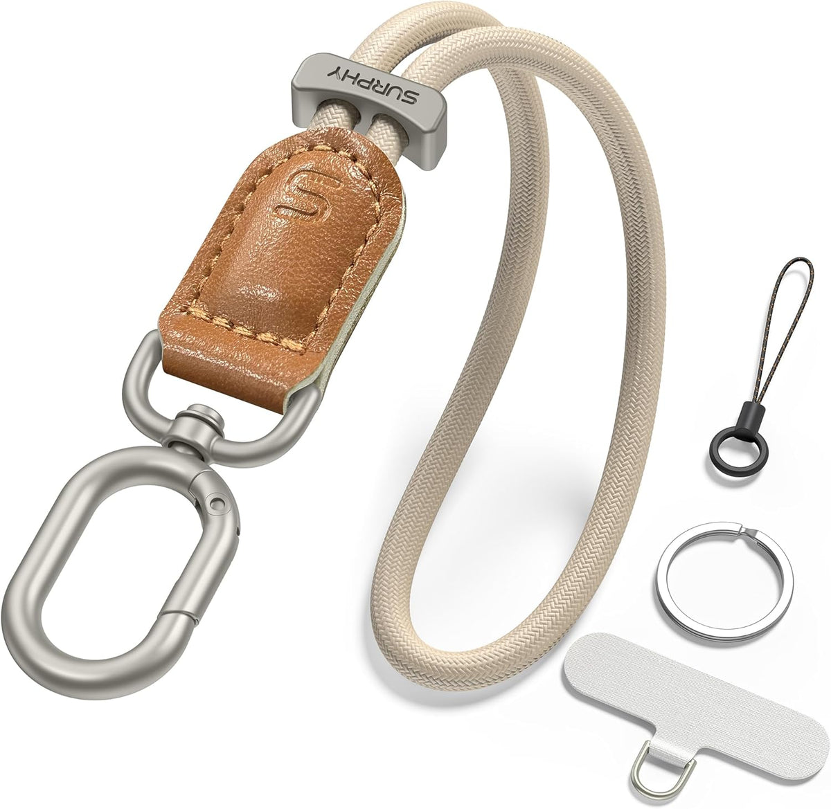 SURPHY Phone Wrist Strap, Keychain Wristlet, Phone Strap Charm with Tether Tab, Cellphone Lanyard Wrist, Key Chain for Women