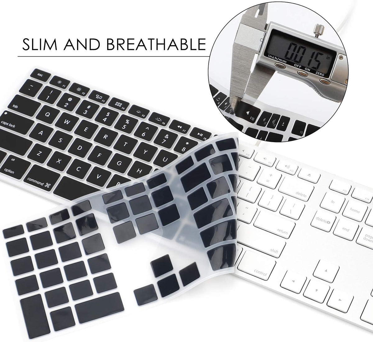 Allinside Black Keyboard Cover for iMac USB Keyboard A1243 MB110LL/B