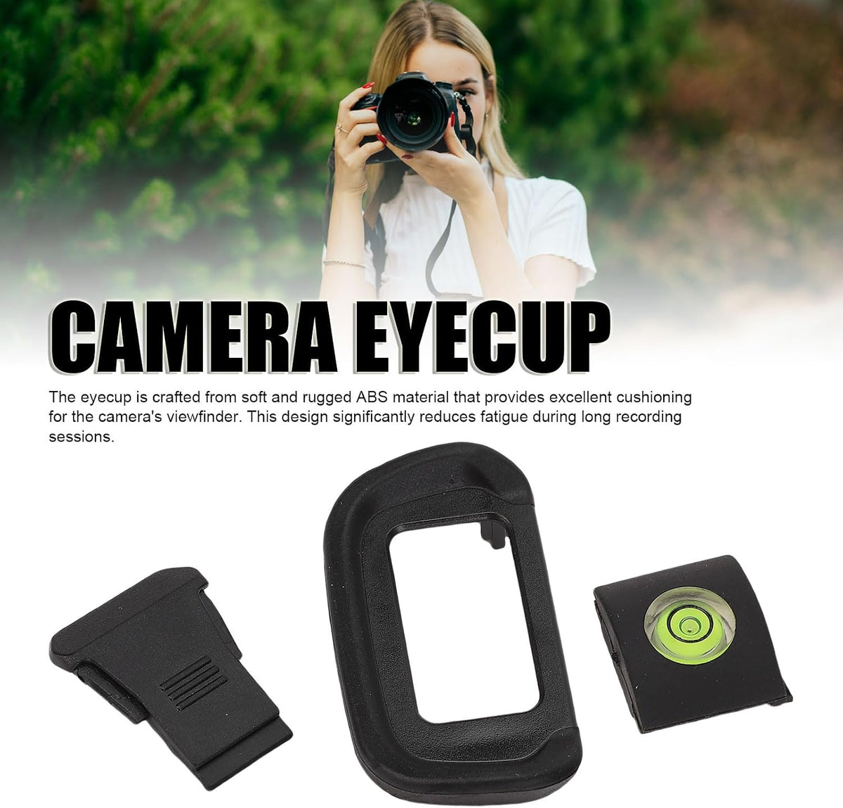 Eminchu Set R10, 3 1 Set Camera Eyecup Level and Hot Shoe Cover Fit for in Camera Viewfinder Eyecup Bubble Level Hot