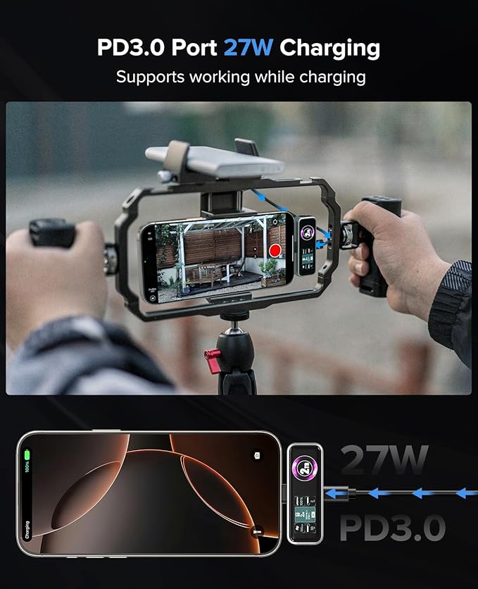 ZIKE Z791C Magnetic Portable SSD 2 TB External SSD Built-in Fan 4K 120fps ProRes Video Recording USB3.2 Gen2 up to 990MB/s Supports PD3.0 Port 27W Charging Compatible with iPhone 17/16/15