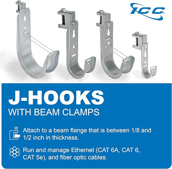 ICC J-Hook in 25 Pack (Beam Clamp, 1 5/16 in)
