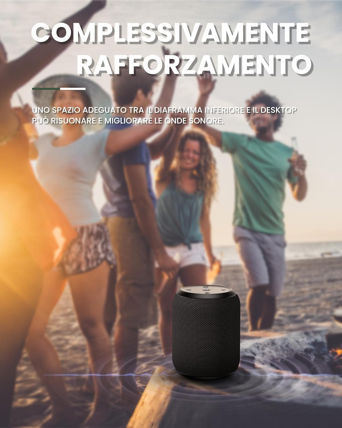 NOTABRICK Bluetooth Speaker, 15W Portable Speakers Bluetooth Wireless V5.0 with Stereo Sound, Active Extra Bass, IPX67 Waterproof Shower Speaker, Double Pairing, for Party, Home Theater, Game Theater