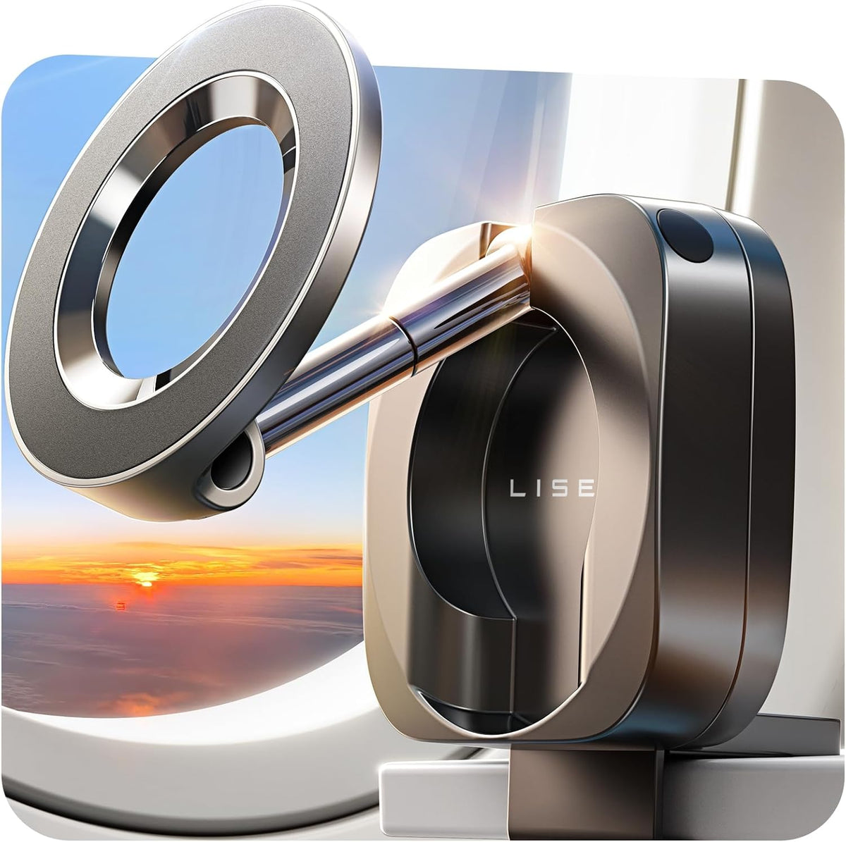 LISEN Airplane for iPhone Holder Stand for Desk Travel Europe Vacation Essentials Long Flight Mini Travels Essentials Kids Women for MagSafe Travel Accessories Cruise Essentials Phone Camera Mounts