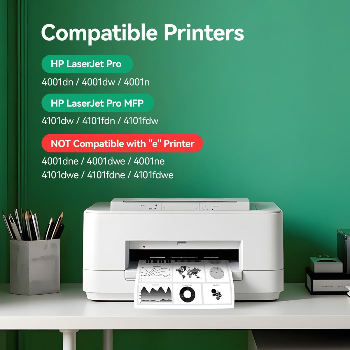 148A Toner Cartridge Black 2-Pack Compatible for HP 148A 148X W1480X W1480A for HP Laserjet Pro 4001dw 4001dn 4001n MFP 4101fdw 4101fdn 4101dw Printer