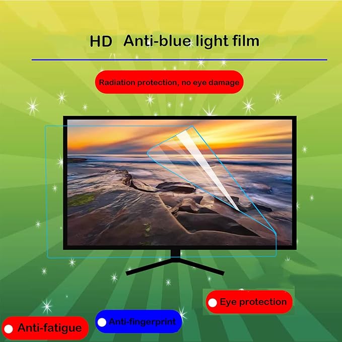 Desktop Computer 17-27 Inch Screen Hd Film Anti Blue Light Anti-Scratch Injury ScreenRelieve Computer Eye Strain and Help You Sleep Better24.4inch(518x323mm)