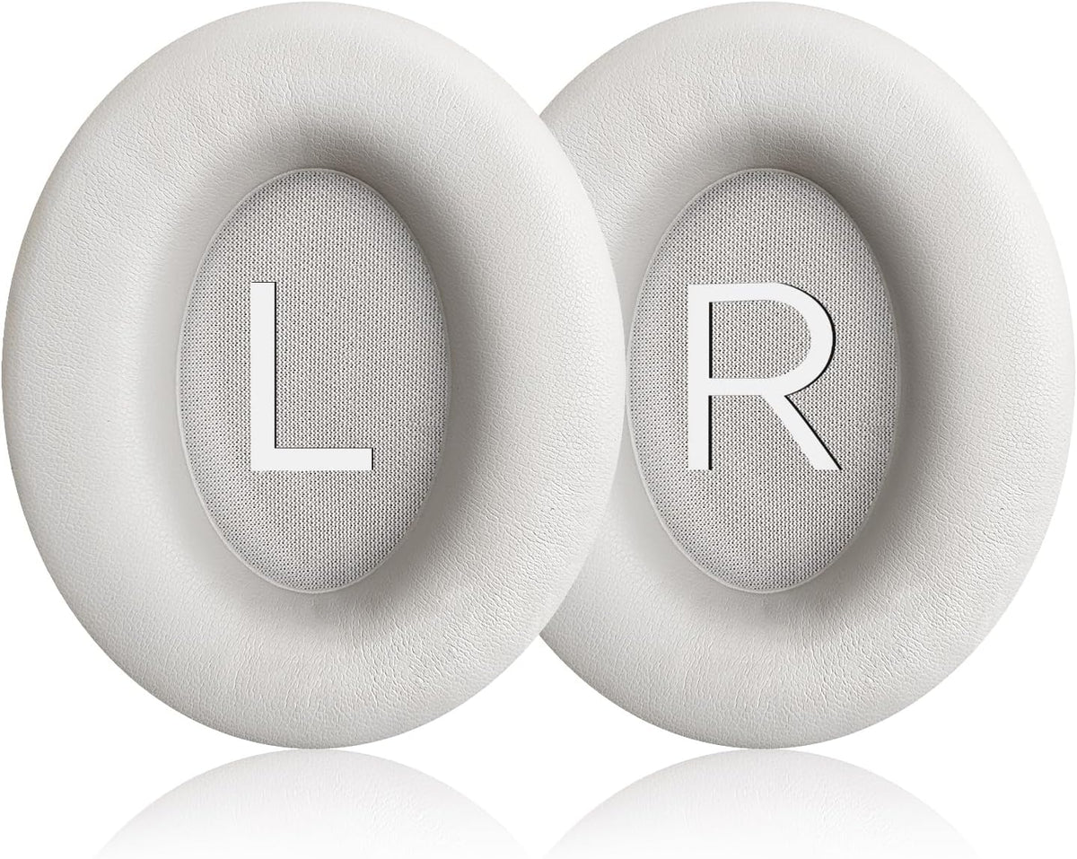 Replacement Ear Pads for Bose QuietComfort 45 (QC45)/QuietComfort SE (QC SE)/Quiet Comfort Headphones, Ear Cushions, Headset Earpads, Ear Cups Cover with Soft Protein Leather (White)