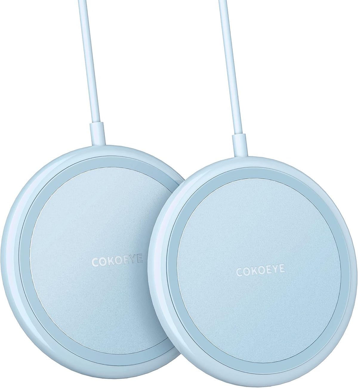 Wireless Charger, 15W Max Fast Wireless Charging Pad 2-Pack Compatible with iPhone16/16Plus/16Pro/16ProMax/iPhone15/15Pro/15Plus/14/13/12/Samsung S24 /S24Ultra/S23Ultra/S22/S21,AirPods Pro 2 Blue