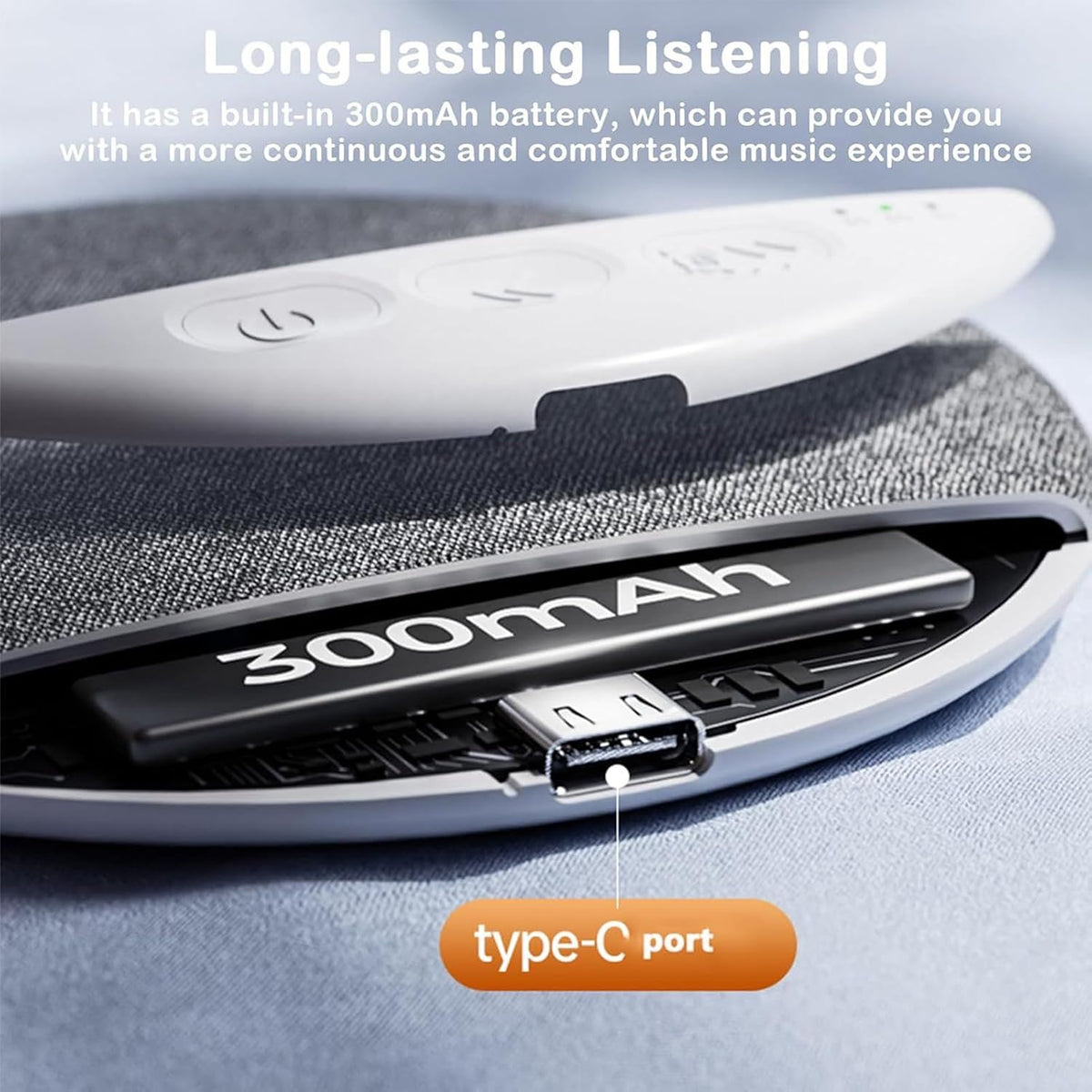 Generic Pillow Speaker Wireless White Noise,Portable Comfortable to Sleep On Sleep Headphones with Timer Plays Music