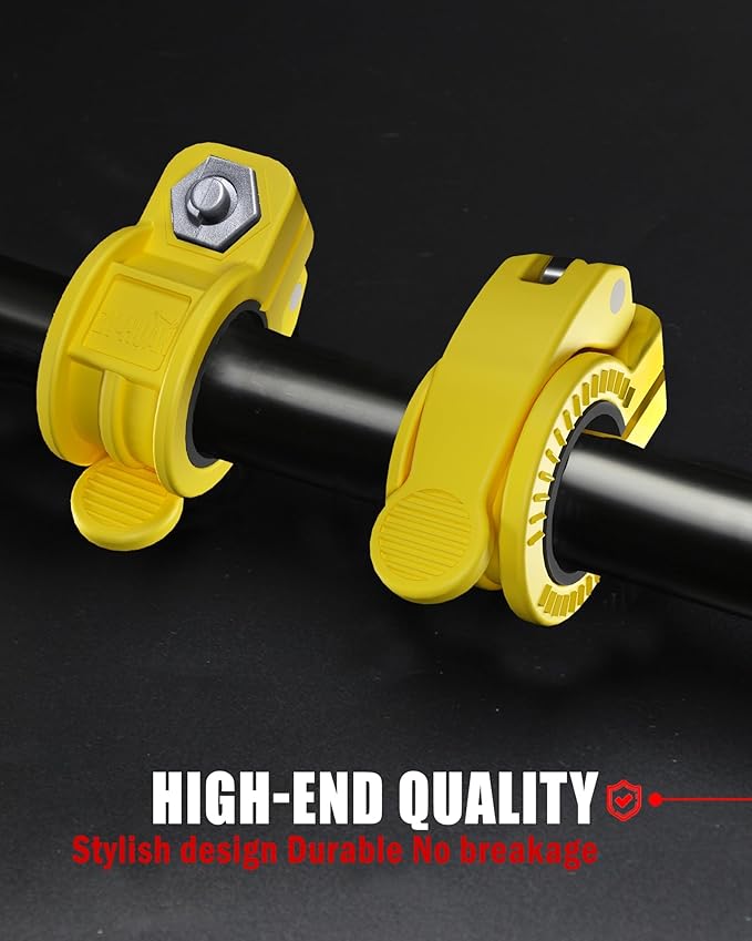 ZY-HUAN 1 Inch Barbell Clips, Adjustable Barbell Collars 23–30mm, Weight Clips for Dumbbells, Nylon Clamps with 6 Inserts