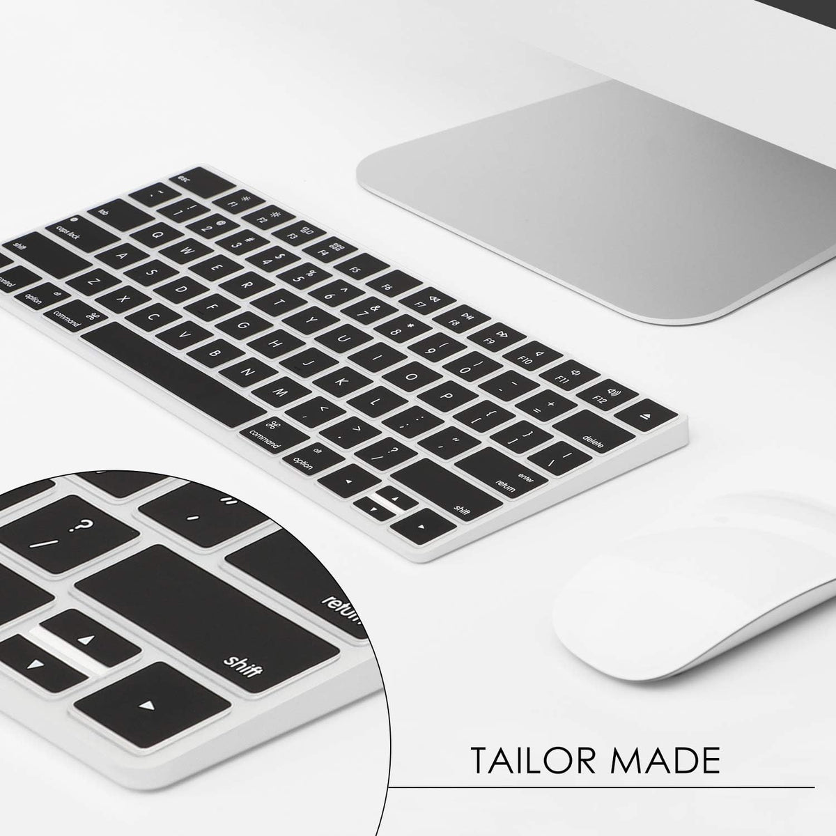 Allinside Black Cover for Apple Magic Keyboard (MLA22LL/A) with US Layout