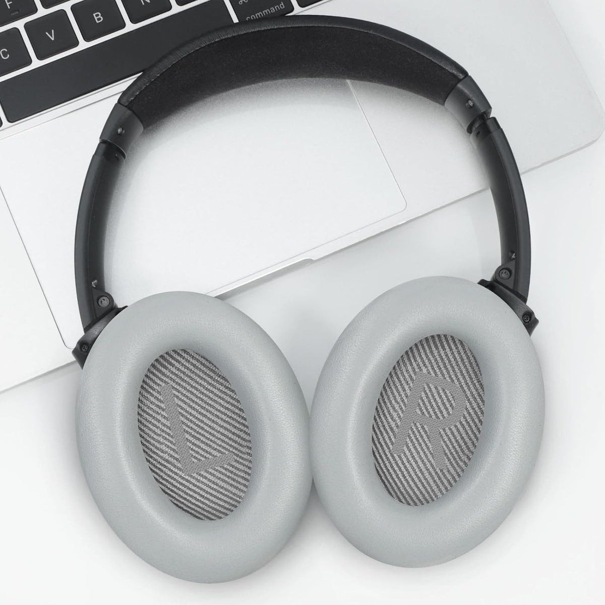 Headphones Replacement Ear Pads, Protein Leather earpad Cushions for Bose Quiet Comfort QC35 Headphones, Replacement Earpads, Softer Memory Foam - Gray