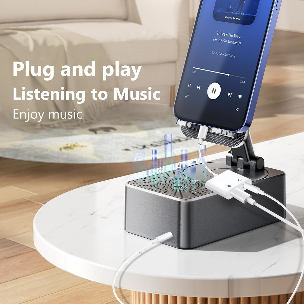 Seulliya USB C to 3.5mm Headphone Jack and Charger Adapter, 2-in-1 Audio & Fast Charging Splitter for Apple iPhone 17/16/15/Pro/Pro Max, iPad, Samsung, Pixel, and More 1Pack