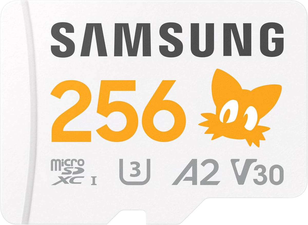 Samsung PRO Plus Sonic The Hedgehog + Adapter, 256GB microSDXC, Up-to 180MB/s, Full HD & 4K UHD, UHS-I, C10, U3, V30, A2, for Nintendo-Switch, Steam Deck, GoPRO, DJI Drone, Tablets (MB-MD256SA/LC1)