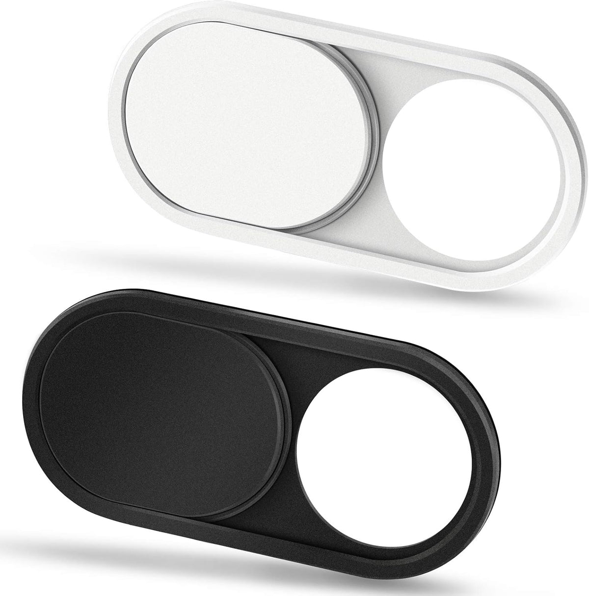 CloudValley Camera Cover Slide, 0.023Inch Ultra-Thin Black&White, Web Webcam Cover for MacBook air, Laptop, iMac, Desktop, PC, MacBook Pro, iPad, iPhone 8/7/6, Privacy Protection [2 Packs]