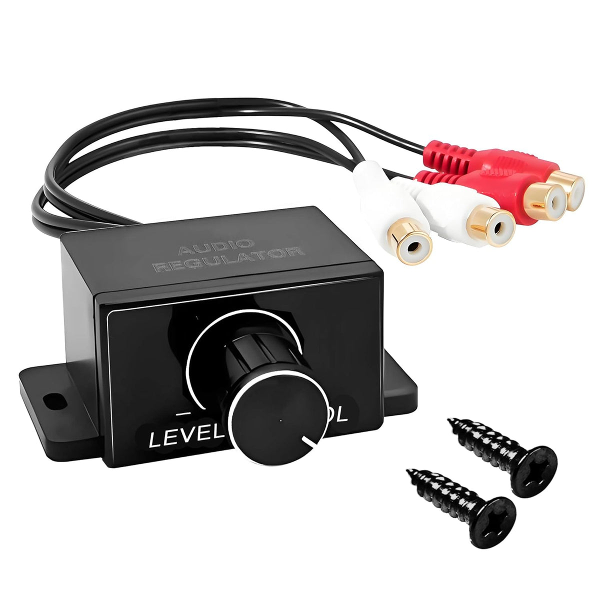 Groovely Universal RCA Remote Amplifier Level Controller with Bass Control Knob and Sub Amp Volume Control Cable