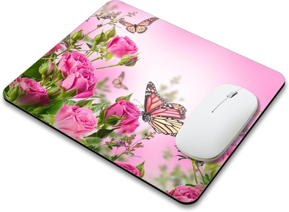 Beautiful Flowers Plants Mouse Pad Rubber Base Mouse Mat Non-Slip Mousepad for Office Desk Laptop Computer Mouse Pads