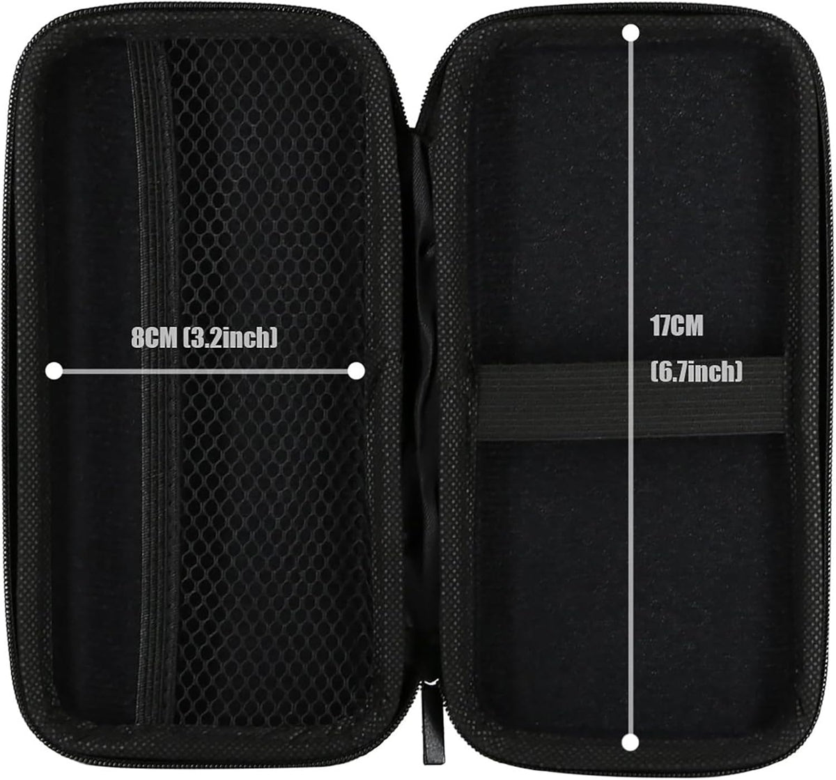 6.5x3.2x1 inch iMangoo Travel Essential Electronics Organizer Pouch Charger Case, Shockproof Dual Zipper Power Bank